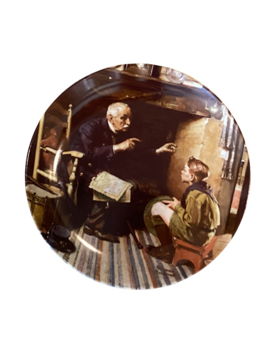 Knowles The Veteran Norman Rockwell Collectors Plate #6304 R 1988